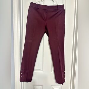 Elegant Ann Taylor Burgundy Women's Pants Size 0